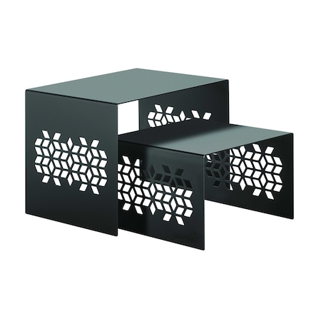 Rosseto Serving Solutions Mosaic Square Black Matte Nesting Risers (2 pcs.), 1 EA SK054